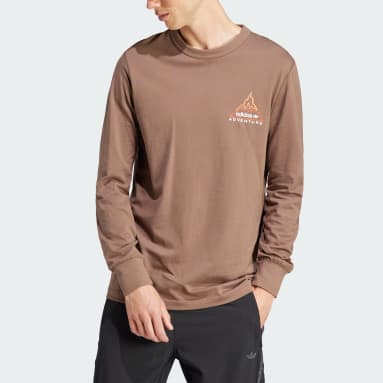 Polo adidas Adventure Manga Larga Estampada Marrón Hombre Originals