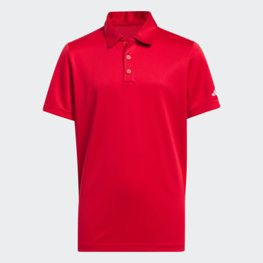 Youth Golf Red Performance Short Sleeve Polo Shirt Kids