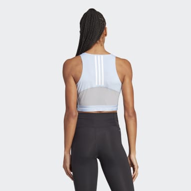 Women Gym & Training Blue AEROREADY Hyperglam Crop Tank Top