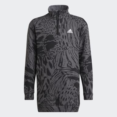 Meisjes Sportswear grijs Future Icons Hybrid Animal Print Cotton Loose Jurk