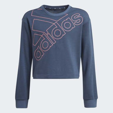 Girls Sportswear Blå adidas Essentials Logo sweatshirt