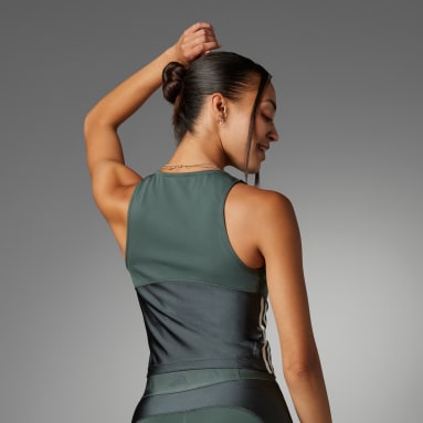 Frauen Fitness & Training Hyperglam Shine Training Crop-Top Grau