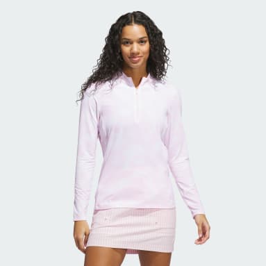 Ultimate365 Printed Quarter-Zip Mock Neck Top
