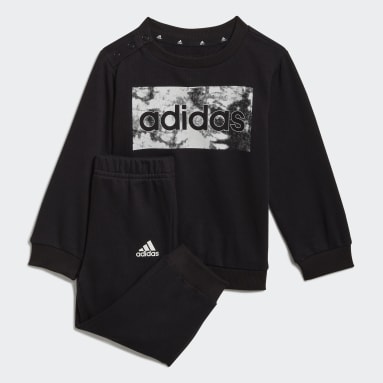 Kinder Sportswear adidas Essentials Sweatshirt Set Schwarz