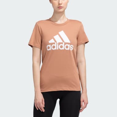 Women Training Brown ESSENTIALS BIG LOGO TEE