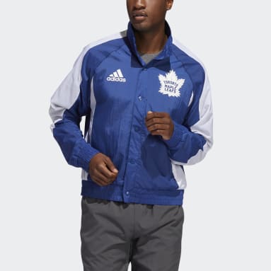 Men Sportswear Blue Maple Leafs Reverse Retro Jacket