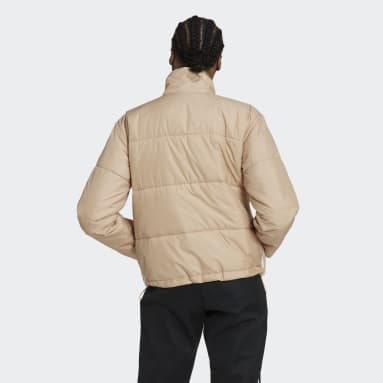 Frauen Originals Short Puffer Jacke Beige