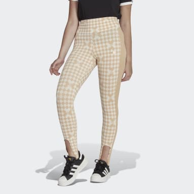 Leggings adidas Ski Chic Allover Print Beige Donna Originals