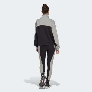 Frauen Sportswear Half-Zip and Tights Trainingsanzug Schwarz