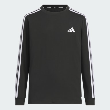 エッセンシャルズ プラス レギュラーフィット スリーストライプス 長袖Tシャツ キッズ