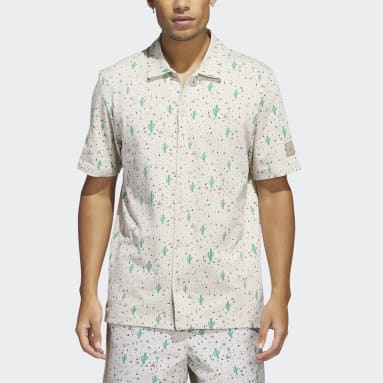 Camisa Adicross Desert Button Golf Beige Hombre Golf