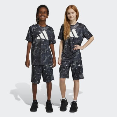 Kids Sportswear Grey Train Essentials Seasonal AEROREADY Allover Print Regular-Fit Shorts