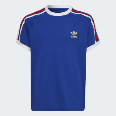 Adidas Sport T-Shirts blau & rot Kinder Mädchen Sportkleidung adidas Sportkleidung 