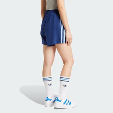 adidas 3-Stripes Short Leggings - Blue | Women's Volleyball | adidas US