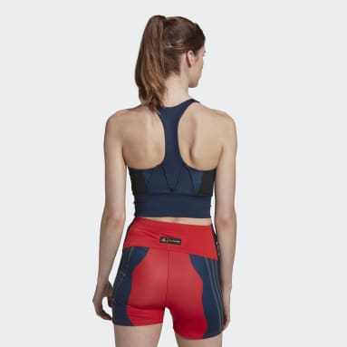 Frauen Fitness & Training Marimekko Medium-Support Pocket Sport-BH Blau