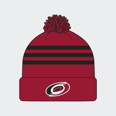 Men Hockey Multi Hurricanes Cuffed Pom Beanie