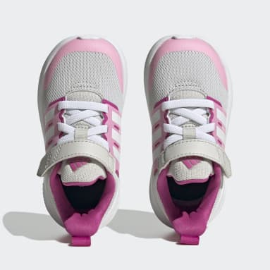 Kids Sportswear Grey FortaRun 2.0 Cloudfoam Elastic Lace Top Strap Shoes