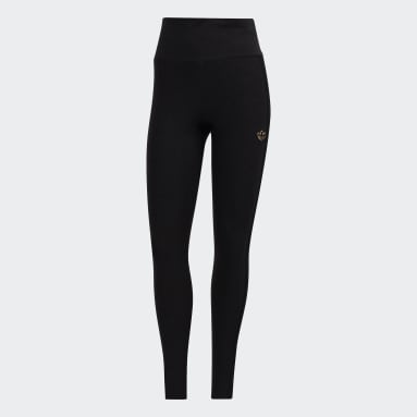 Legging Confortável Malha Simples Logo Trefoil Metálico
