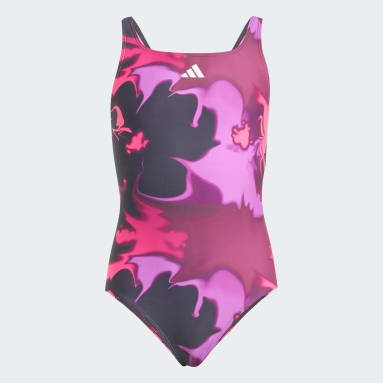 Kinder Tie-Dye Badeanzug mit V-förmigem Rückendesign