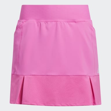 Women's Golf Pink Pleated Perforated Primegreen Skort