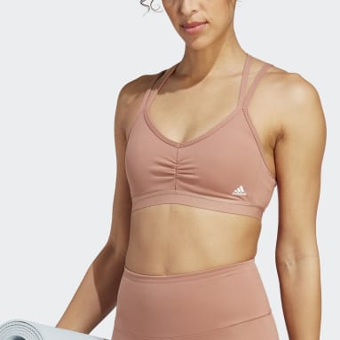 Sujetador deportivo Yoga Essentials Light-Support Marrón Mujer Yoga