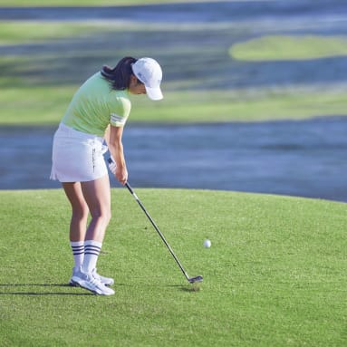 Women Golf Green AEROREADY Debossed Polo Shirt