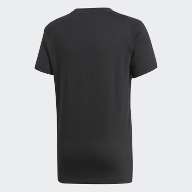 Polera Essentials Logo Negro Niño Sportswear
