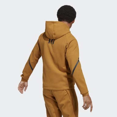 Veste de survêtement entièrement zippée Designed 4 Gameday Premium Marron Hommes Sportswear