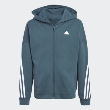 키즈 sportswear Turquoise 퓨쳐 아이콘 3S 풀집 후드 트랙탑