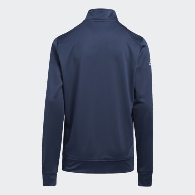 Boys Golf Blue Heather Quarter Zip Sweatshirt