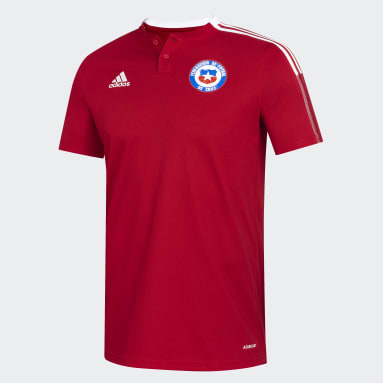 Polera con Cuello Selección Chilena Rojo Hombre Fútbol