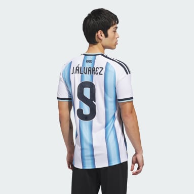Argentina 26 Home Alvarez Authentic Jersey