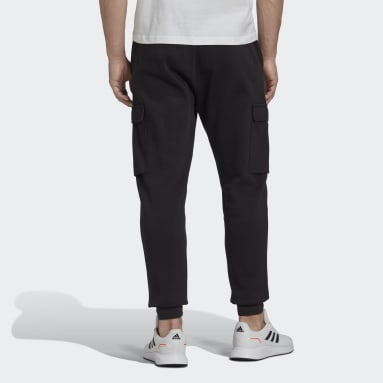 Men Sportswear Black Essentials Fleece Regular Tapered Cargo Pants