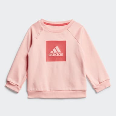 Kinder Sportswear 3-Streifen Fleece Jogginganzug Rosa