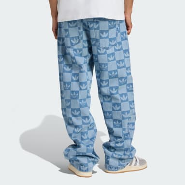 Quần Denim Dáng Chuẩn Phủ Kín Họa Tiết Monogram