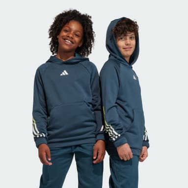 Veste à capuche Train Icons AEROREADY 3-Stripes Turquoise Enfants Fitness Et Training