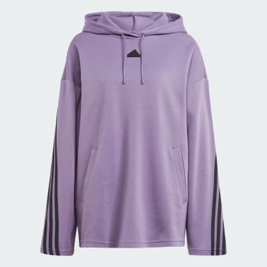 Sweat-shirt à capuche 3 bandes Future Icons Violet Femmes Sportswear