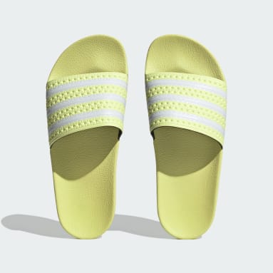 Lijkt op achterzijde japon Slippers geel | adidas NL