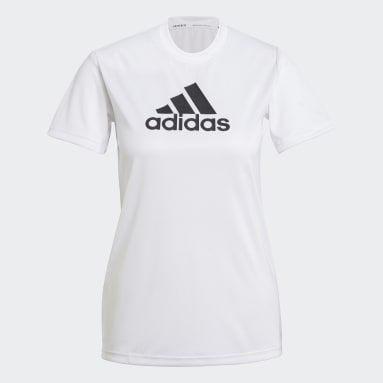 Frauen Cross Training Primeblue Designed 2 Move Logo Sport T-Shirt Weiß