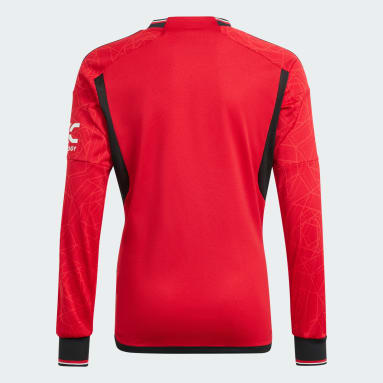 Jeugd 8-16 Jaar Voetbal Manchester United 23/24 Thuisshirt met Lange Mouwen Kids