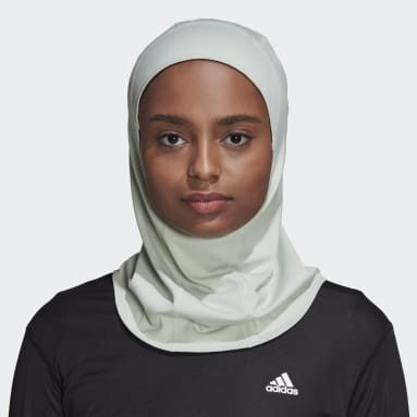 Women Running Green Run Icons 3-Stripes Sport Hijab