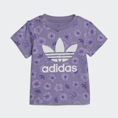Floral Tee and Shorts Sett Lilla