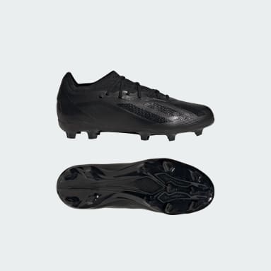 Botas de Futebol X Crazyfast.1 – Piso firme Preto Criança Futebol
