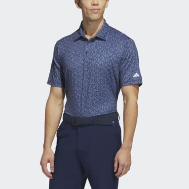 Mænd Golf Blå Ultimate365 Allover Print Golf polotrøje