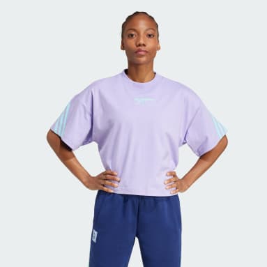 Adidas purple top deals