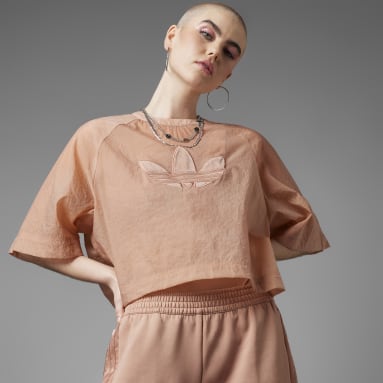 Always Original Cropped T-skjorte Brun