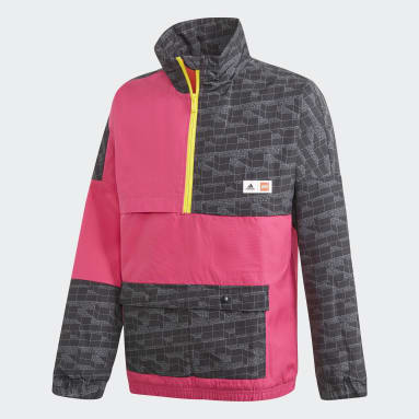 Giacca adidas x Classic LEGO® Bricks Half-Zip Warm Bordeaux Bambini Sportswear