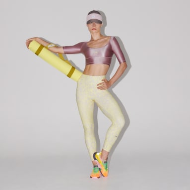 adidas by Stella McCartney Yoga 7/8-Leggings - Weinrot