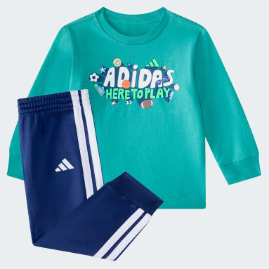 2-Piece Long Sleeve Graphic Cotton Tee & Jogger Set