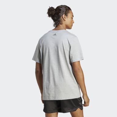 Männer Sportswear Essentials Single Jersey Big Logo T-Shirt Grau